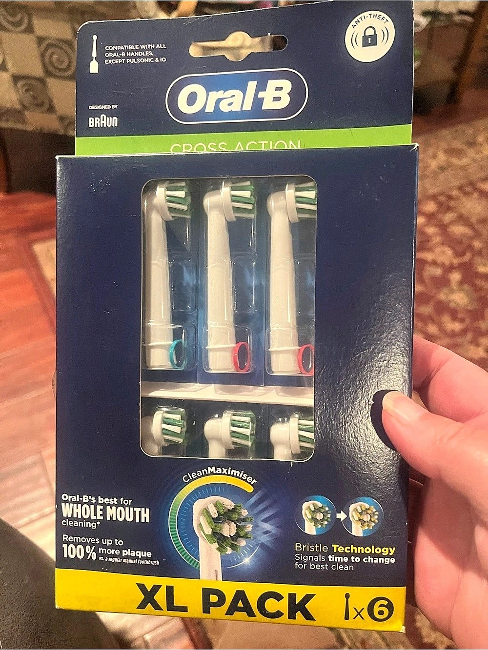 Oral-B CrossAction CleanMaximiser Replacement Brush Heads 6-Count XL Pack 6